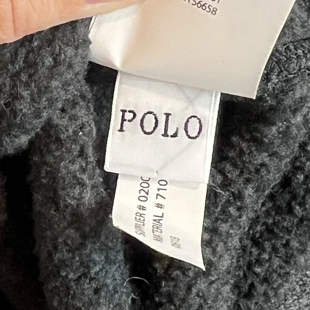 Polo Ralph Lauren Fleece Half Zip Pullover Mens Size XXL Black Marl Heather